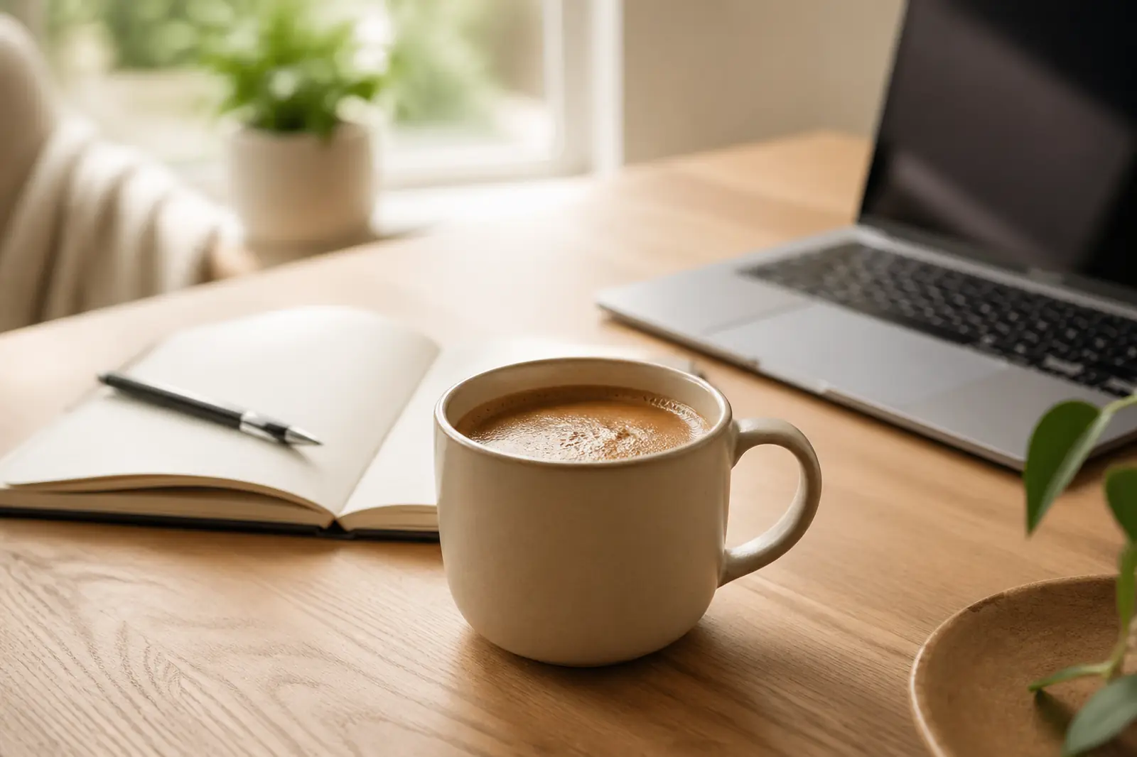 Morning focus routine with mushroom coffee